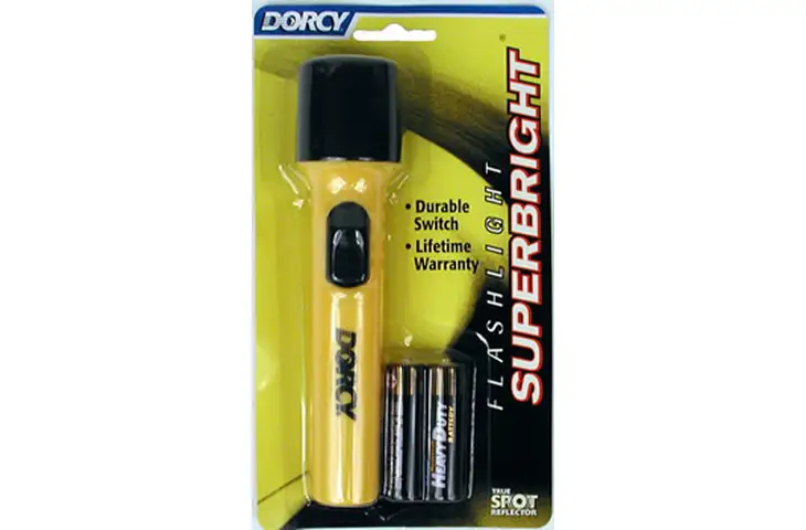 Dorcy 2AA Deluxe Flashlight w/ Batteries 41-2482